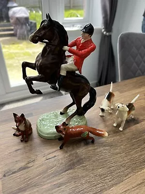 Buy Beswick Horse Rider, Dogs And Foxes • 100£