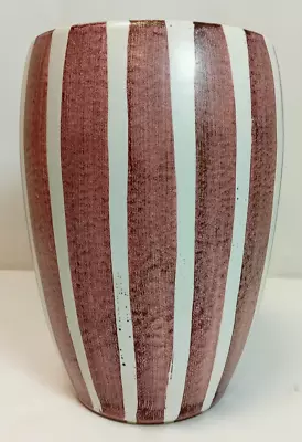 Buy DENBY STONEWARE Pink & White 7  Tall Urn Shaped Vase • 9.99£