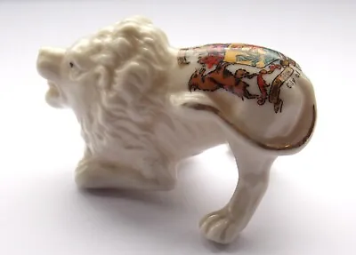 Buy Antique Porcelain Lion. Willow Art China, City Of Cardiff Crested Ware. Rare. • 12.99£