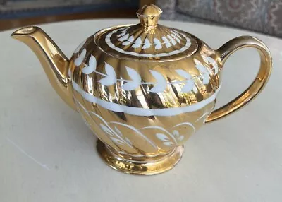 Buy SADLER #1601 Ivory And Gold S Teapot Vintage Made In England • 33.21£