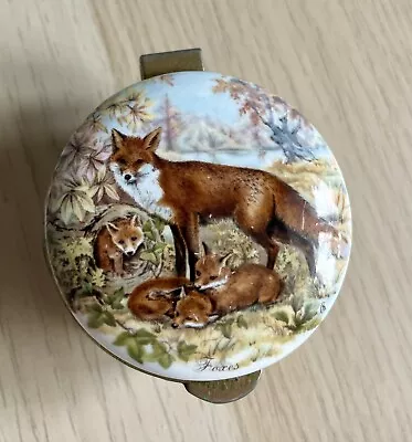 Buy Falcon China Foxes Trinket Pot Gold Lattice Detailing Collectable Pill Caddy • 12.99£