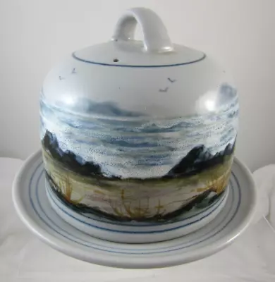 Buy Highland Stoneware Scottish Pottery Handpainted Cheese Dome • 25£
