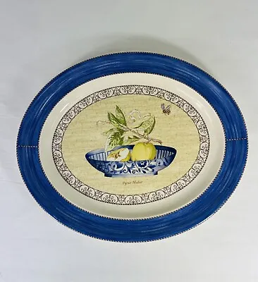 Buy Very Large Wedgwood Sarah's Garden 16 1/4  Oval Platter Made England Bee & Apple • 57.53£