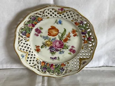 Buy Dresden China Floral Plate • 12.99£
