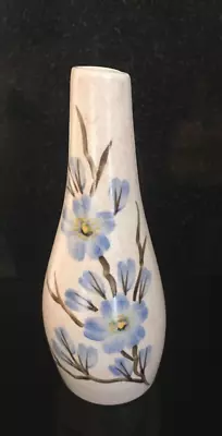 Buy Vintage Hand Painted Stoneware Single Stem/Posy Vase,  Made In England. • 12£