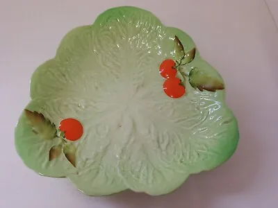Buy Vintage Carlton Ware Green Lettuce Leaf Dish With Red Tomatoes-Crazed • 9.99£