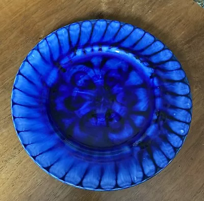 Buy Vintage Porthmadog Blue Glazed Pottery Decorative Plate By D.Clisham No.66-Wales • 11.50£