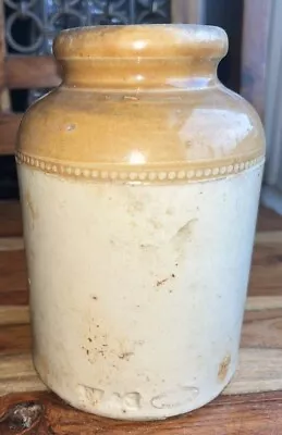 Buy Antique Victorian Salt Glazed Stoneware Jar EL & S • 15£