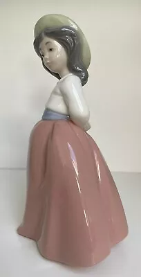 Buy Nao Lladro Retired 1998 Little Girl On Placid Walk Pink Skirt Figurine • 12£