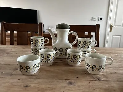 Buy Biltons Ironstone Coffee Set Stackable Mugs Retro Floral / Flower Pattern VGC • 20£