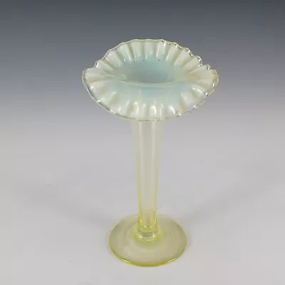 Buy Burtles, Tate & Co Victorian 1890's Vaseline/Uranium Glass Pulpit Vase • 120£