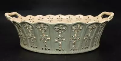 Buy Fine Antique 18thC English Creamware Pierced Basket - Rope Handles Rare Pattern • 5.50£