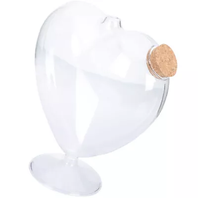 Buy  Heart Glass Candy Jar Sugar Bowl With Lid Cereals Container Kitchen Dried Fruit • 16.89£