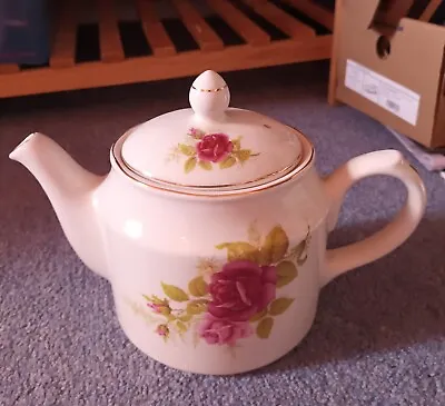Buy Vintage Sadler England Pink Floral Porcelain Teapot For 2 • 14£