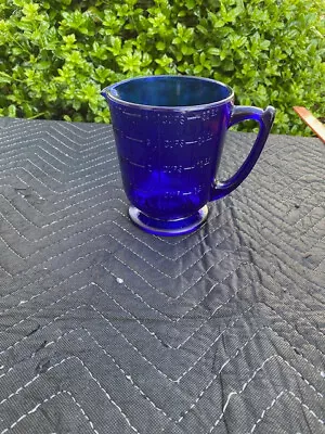 Buy Vintage 4 Cup Cobalt Blue Glass Measuring Cup - NICE!! • 23.67£