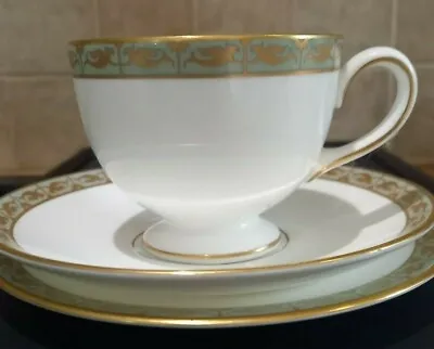 Buy Vintage Wedgewood Green Marina (R4426) Cup, Saucer And Plate Trio X 3 • 18£