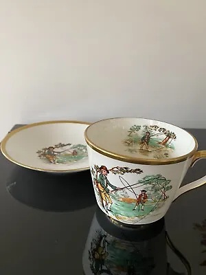 Buy Hammersley &Co Bone China Large Teacup And Saucer Fishing Scene  • 45£