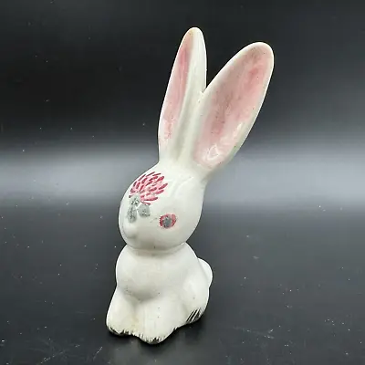 Buy Vtg English PLICHTA POTTERY Bunny Rabbit Figurine Ceramic Painted Flower EASTER • 23.93£