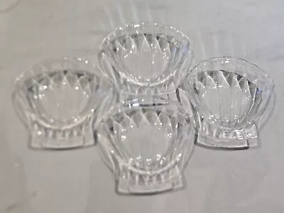Buy Vintage Set Of 4 Sovirel France Pyrex Clear Glass Scallop Clam Shell Dishes GC • 13.99£