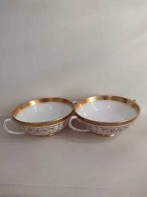 Buy Pair Of Royal Chelsea  Midas  Double Handled Soup Bowls. Great Condition. • 22.99£