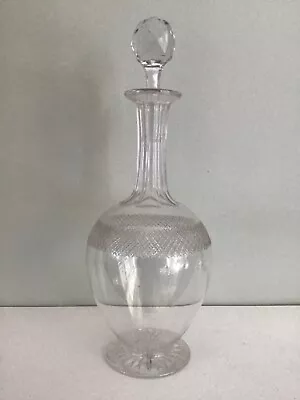 Buy Antique Cut Crystal / Glass Globe Wine Decanter & Stopper • 12£