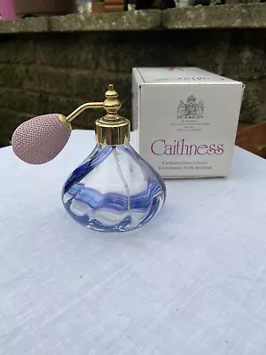 Buy Caithness Glass Perfume  Atomiser Flamenco Blue C 1986 By Colin Tetris + Box • 15.50£