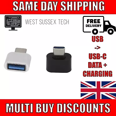 Buy USB Female To USB- C Male Adapter Charging Data Transfer Converter OTG • 2.99£