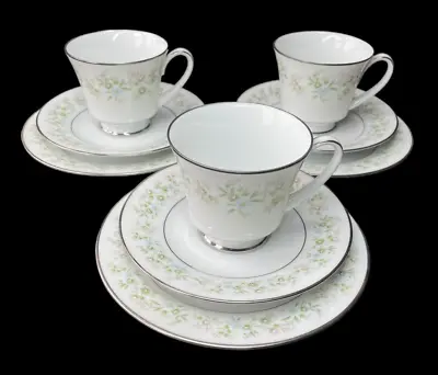 Buy 3 Noritake China Japan 2031 Savannah SMALL Coffee Tea Cup Saucer Side Plate TRIO • 12.95£