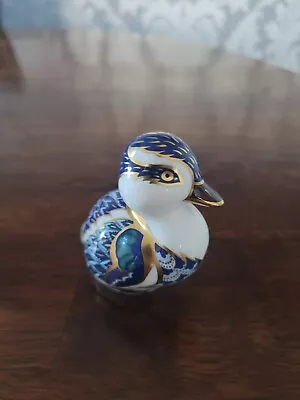 Buy Royal Crown Derby Blue Duck With Silver Stopper • 20£