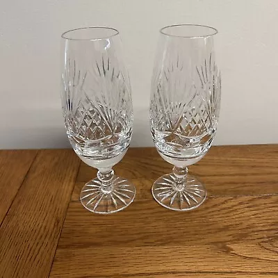 Buy Tutbury Crystal Cut Glass - 2 X Medium Wine/Hock Glasses Luxury Glassware • 19.99£
