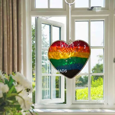 Buy Suncatcher Stained Glass Rainbow Window Decoration With Free Suction Cup Hook • 8.95£