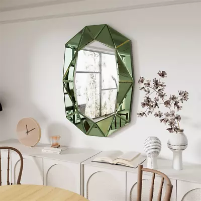 Buy Large Edged Wall Mirror Wide Beveled Statement Accent Vanity Mirror HD Art Decor • 149.94£