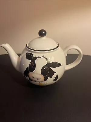 Buy Vintage Arthur Wood Cow Teapot With Front And Back Views Double Sided Print Cow • 36.99£