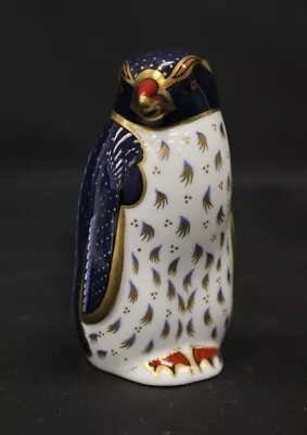 Buy ROYAL CROWN DERBY 2002 'Rockhopper Penguin' China PAPERWEIGHT Gold Stopper - S38 • 9.99£