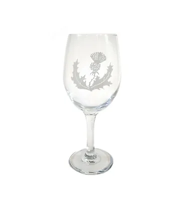 Buy Scottish Thistle Etched 18 Oz Wine Glass - Free Personalization Robert Burns  • 22.68£