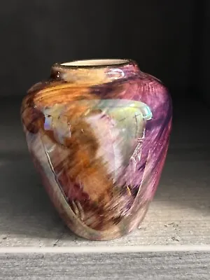 Buy Oldcourt Ware  Pearlised Vase Multicoloured Lustre Small 4” Tall • 10£