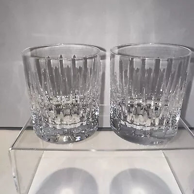 Buy 2pc Miller Rogaska SOHO Double Old Fashioned Tumblers, Vertical Cuts • 57.81£