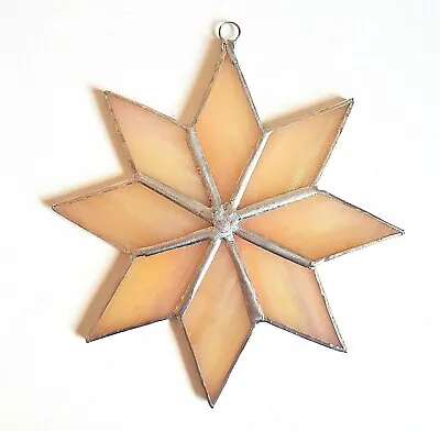 Buy Gold Iridescent Star Stained Glass Suncatcher Window Wall Hanging Home Decor • 16.95£