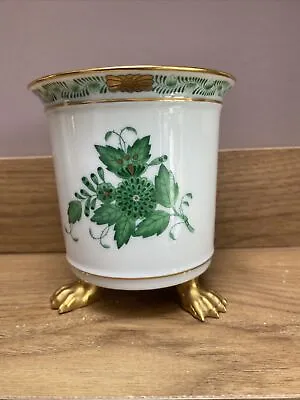 Buy Claw Footed Vase Herend Chinese Bouquet Green 7868 / AV • 95£