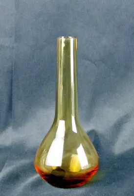 Buy Vintage Single Stem Vase In Amber Glass, 1960s Or 1970s • 3£