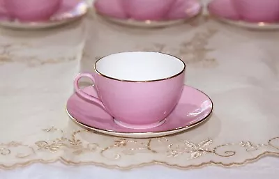 Buy RARE PRETTY PINK SHELLEY TEACUP & SAUCER No 8775/1 - ONE OF FOUR- SECONDS C1920 • 30.10£