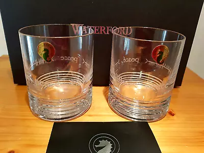 Buy Waterford Whiskey Glasses Gift Set Ogham Peace Tumblers New Boxed With Certific • 49.99£