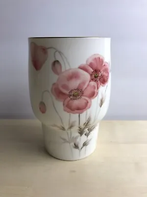 Buy Noritake Bone China Handpainted Vase Pink Poppies Japan Signed Kimura Beautiful! • 37.92£