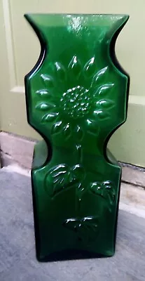 Buy Rare Dartington Glass Marguerite Floor Vase FT 35 Dark Green 1994 • 225£