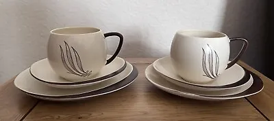 Buy Carlton Ware Australian Design WINDSWEPT  2 X Tea Cups Saucers Cake Plates • 10£