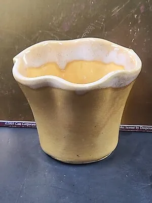 Buy Hand Made Yellow Ware Pottery Vase Planter 4  • 14.39£