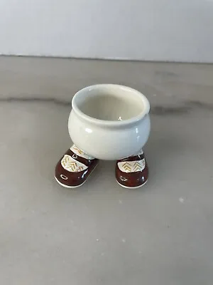 Buy MARKED Carlton Ware Walking Egg Cup W Brown Shoes Feet Legs 1970s VTG England • 42.68£