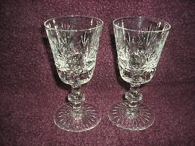Buy Pair Of Edinburgh Crystal Cut Glass Star Of Edinburgh Pattern Sherry Glasses. • 19.99£