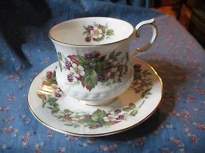 Buy D. Queen's Fine Bone China Rosina China Wild Flowers Footed Cup & Saucer • 23.74£