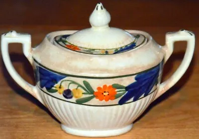 Buy Ridgways Bedford Ware  Floral  Hand Painted Covered 2-Handle Sugar Bowl England • 8.30£